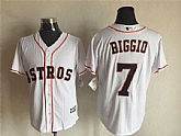 Majestic Houston Astros #7 Craig Biggio White Stitched Baseball Jersey,baseball caps,new era cap wholesale,wholesale hats